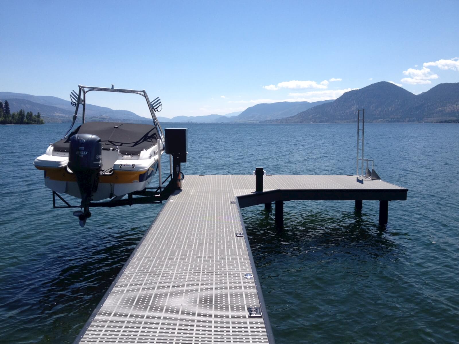 Finished residential dock construction | Trademark Industries Ltd | Naramata BC